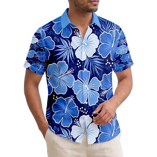 Hibiscus Flowers Tropical Leaves - Island Lifestyle Travel Gift Hawaiian Shirt