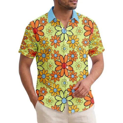 Abundant Tropical Daisy Garden Flowers - Summer Vacation Home Decor Gift for Flower Lovers Hawaiian Shirt