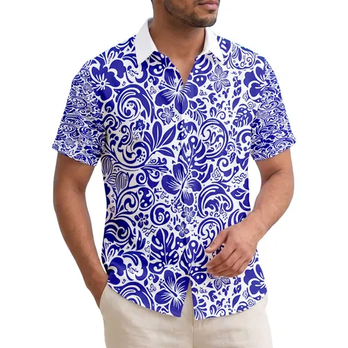 Tropical Floral Hibiscus Plumeria Leaves - Home Decor Gift Hawaiian Shirt