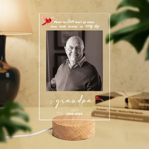 Custom Photo Memorial Night Light, Loss of Mom Dad Gift, Remembrance Gift, Sympathy Gift, Bereavement Gift, In Memory of Gift