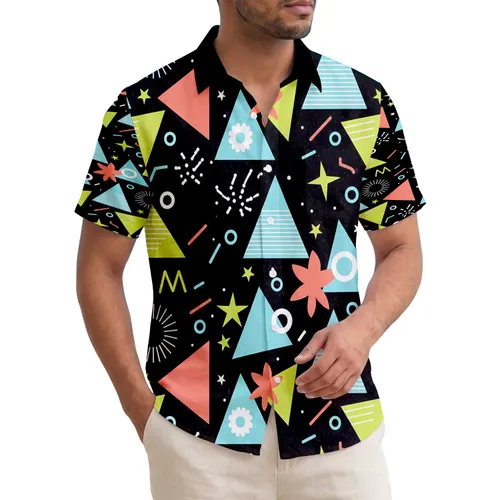 Tropical Palm Fronds Island Trees Island Starbursts Ocean Spray - Vacation Essential Hawaiian Shirt
