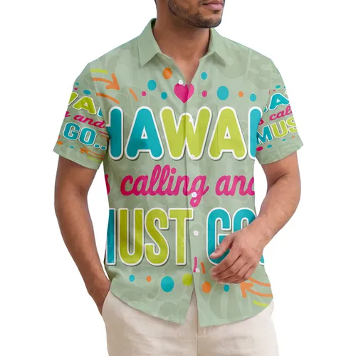 Hawaii Is Calling Phrase Heart Arrows - Traveler Vacation Gift for Island Lover Hawaiian Shirt