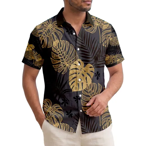 Monstera Palm Fronds Tropical Leaves - Vacation Getaway Gift Hawaiian Shirt