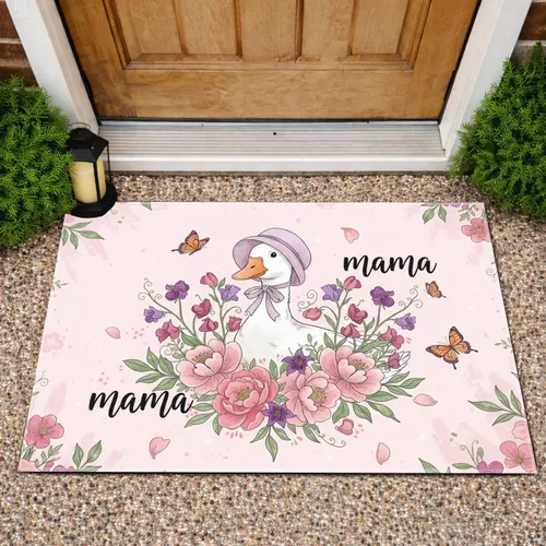 Goose Lavender Bonnet Wildflowers Mama - Mother's Day Garden Lover Gift Doormat