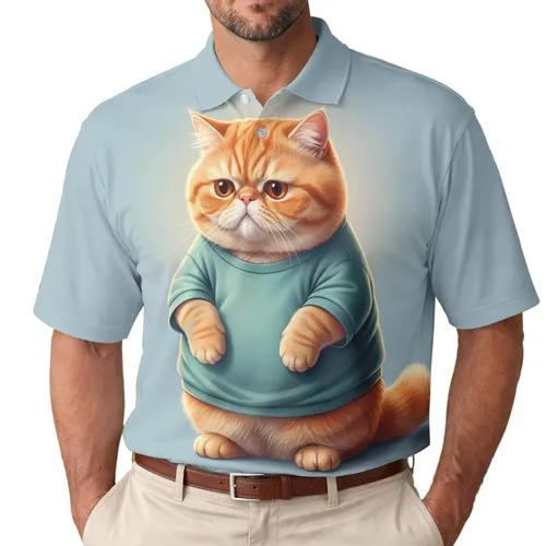 Exotic Shorthair Cat - Cat Lover Pet Owner Animal Enthusiast Gift Men's Polo Shirt