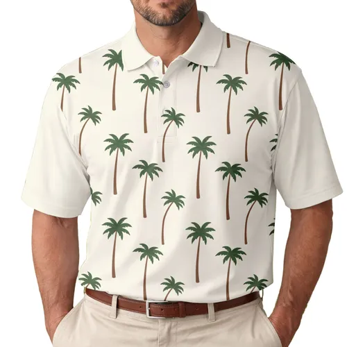 Palm Tree Island Getaway Summer Vacation - For Travelers Men's Polo Shirt