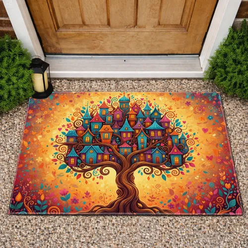 Tree of Life Village Fantasy - Home Decor Gift Doormat