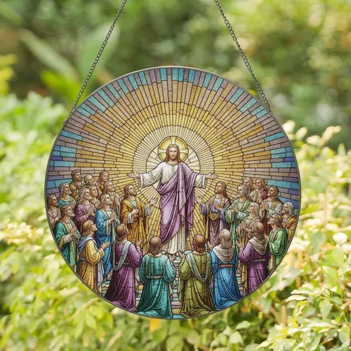 Stained Glass Jesus Christ Disciples - Faith Home Decor Gift for Christian Home Stained Glass Suncatcher
