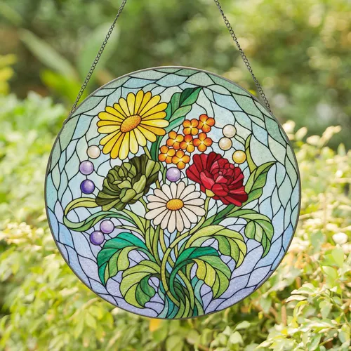 Stained Glass Botanical Flora - Home Decor Gift for Plant Lover Stained Glass Suncatcher