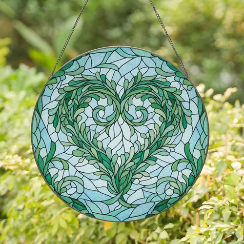 Tiffany Leafy Sprigs Botanical Foliage - Home Decor Gift for Plant Lover Stained Glass Suncatcher