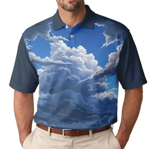 Dramatic Storm Cloudscape - Everyday Wear Gift for Nature Lover Men's Polo Shirt