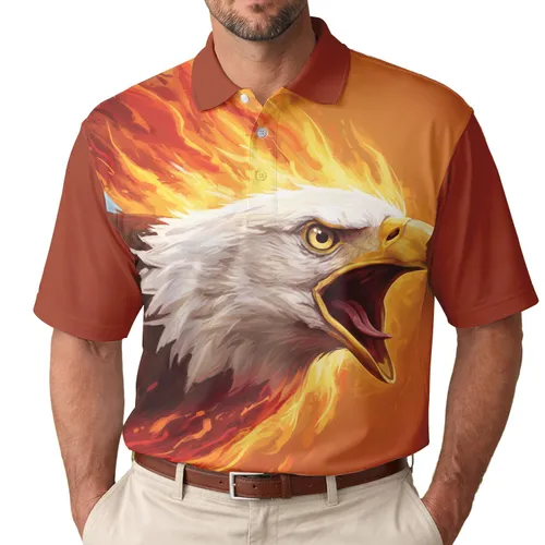Bald Eagle - Independence Day Gift for Veterans Men's Polo Shirt