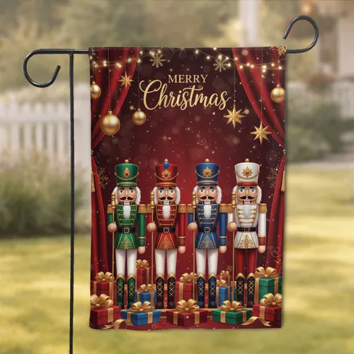 Regal Nutcracker Soldiers Christmas Gifts - Christmas Home Decor Garden Flag