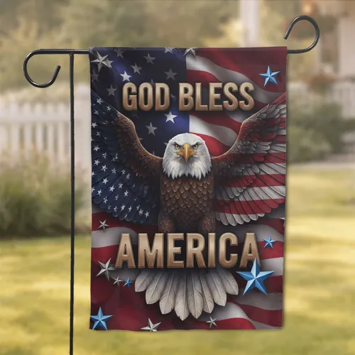 Bald Eagle 250 Years American Flag - Independence Day Celebration Garden Flag