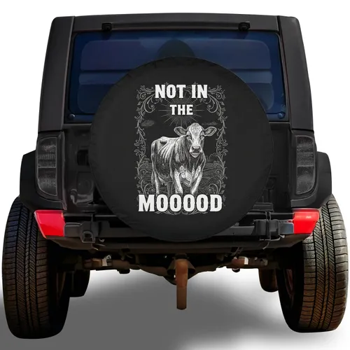 Dairy Cow Not In The Mood Starburst - Farmhouse Decor Gift for Cow Lover Spare Tire Cover