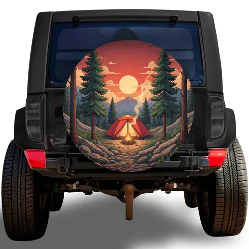CAMPING SCENERY Spare Tire Cover