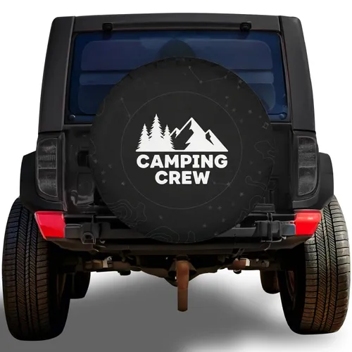 Camping Crew Pine Mountain - Outdoor Adventure Gift for Campers Spare Tire Cover