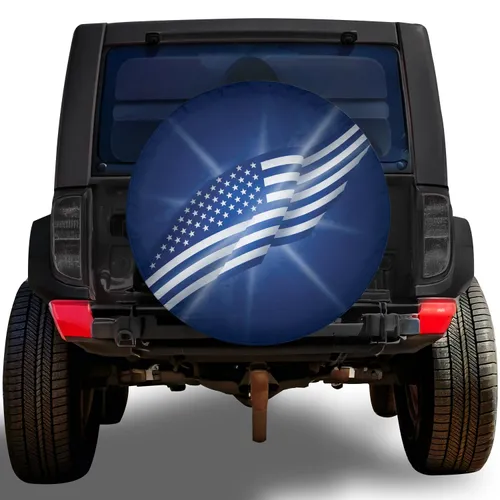 American Flag Stars Stripes Independence Day Gift for Veterans Spare Tire Cover