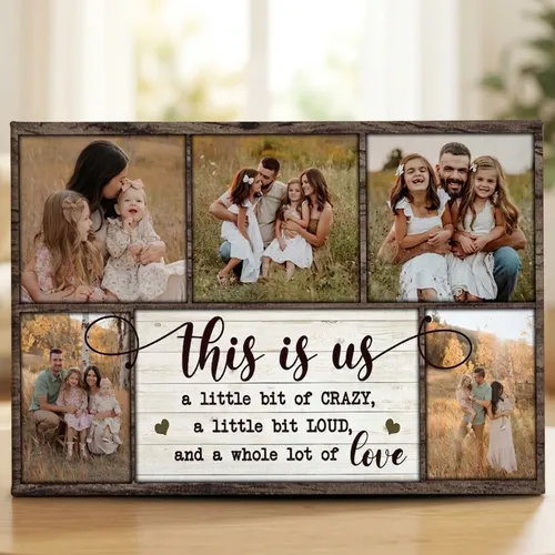 Personalized Family Canvas Print, Custom Photo Collage, This Is Us Wall Art, Gift For Mom Grandparents Decor