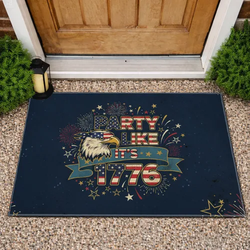 Party Like It's 1776 Bald Eagle - Independence Day Home Decor Gift Doormat