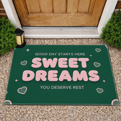 Sweet Dreams Hearts Stars - Home Decor Gift for Restful Home Doormat