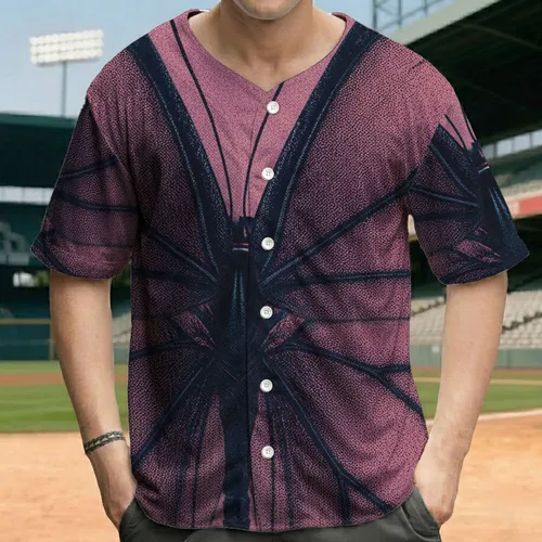 Biological Insect Wing Veins Dark Blue Magenta - Wildlife Lover Gift Baseball Jersey