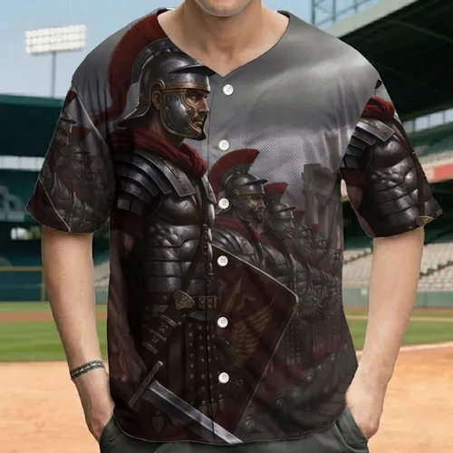 Roman Centurion Gladius Sword Soldiers Ancient Rome Ruins - History Buff Gift Baseball Jersey