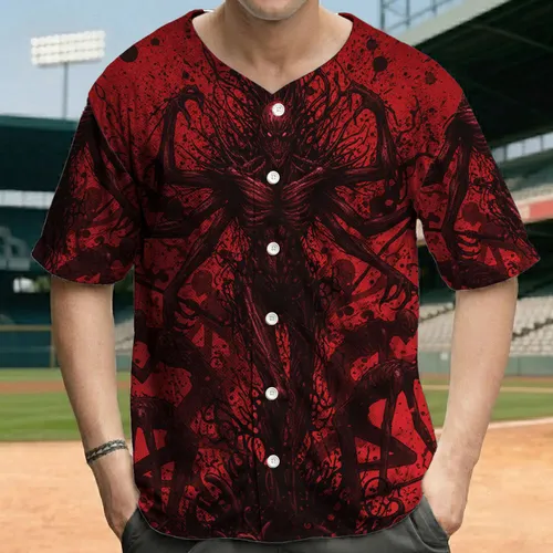 Grotesque Tentacled Monster and Demons - Graphic Novel Fan Gift for Dark Fantasy Lover Baseball Jersey