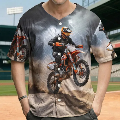Motocross Rider Dirt Bike - Off-Road Sports Gift for Motocross Fans Baseball Jersey