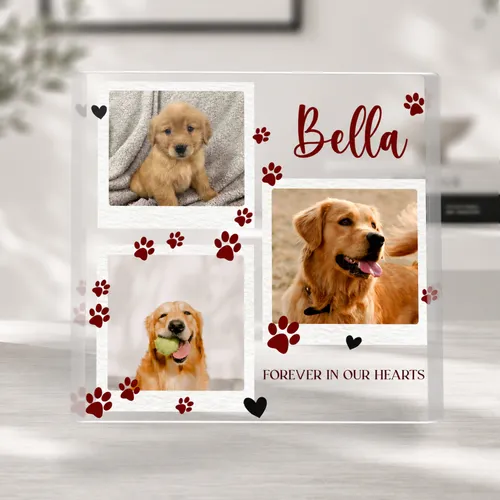 Custom Dog Memorial Acrylic Plaque, Personalized Pet Remembrance Gift