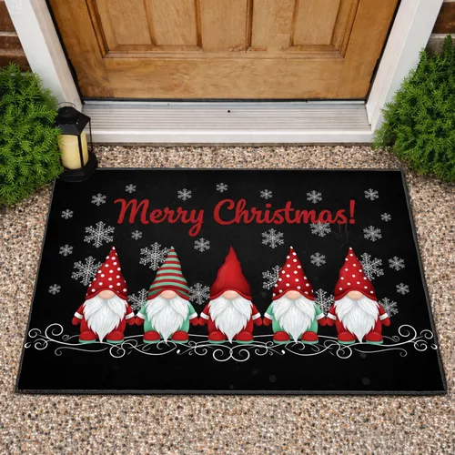 Christmas Gnomes Snowflakes Merry Christmas - Christmas Decor Gift Doormat