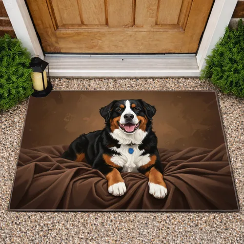 Happy Bernese Mountain Dog Smile - Home Decor Gift for Dog Lovers Doormat