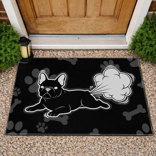 French Bulldog Farts Cloud - Home Decor Gift for Dog Lovers Doormat