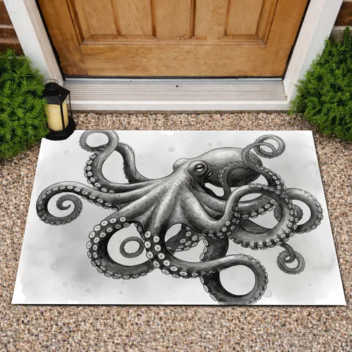 Sprawling Octopus Tentacles Deep Sea Ocean Marine - Aquatic Home Decor Gift Doormat