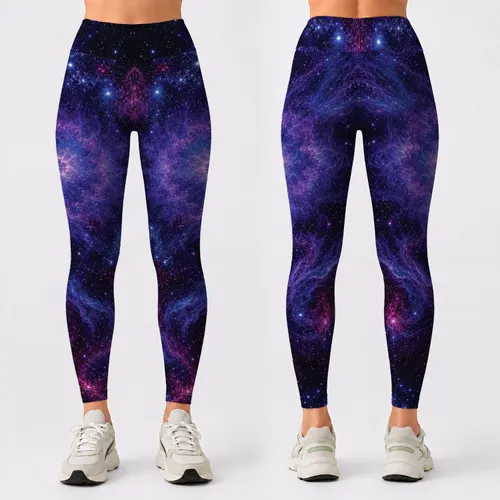 Deep Space Nebula Starfield For Yoga, Festival Nights And Futuristic Fashion Lovers Leggings