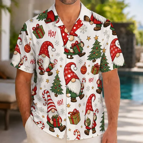 Christmas Gnomes Gifts And Candy Canes For Holiday Parties And Festive Winter Outings Hawaiian Shirt