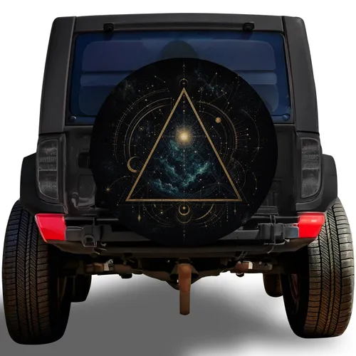 Cosmic Triangle Nebula For Camping Outdoor Adventure Travelers And Sci Fi Enthusiasts Spare Tire Cover