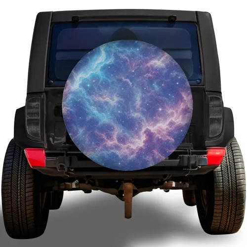 Cosmic Nebula Starfield For Dreamy Overland Road Trips And Space Lovers Everywhere Spare Tire Cover