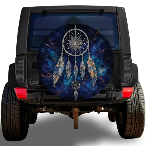 Boho Dreamcatcher Watercolor For Night Road Trips And Outdoor Adventure Vehicles Spare Tire Cover