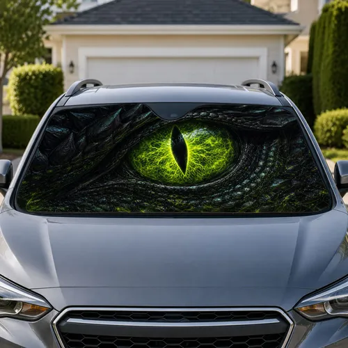 Dragon Eye Fantasy Gothic Vehicle Accessory For Dark Fantasy Fans And Daily Driving Car Sunshade
