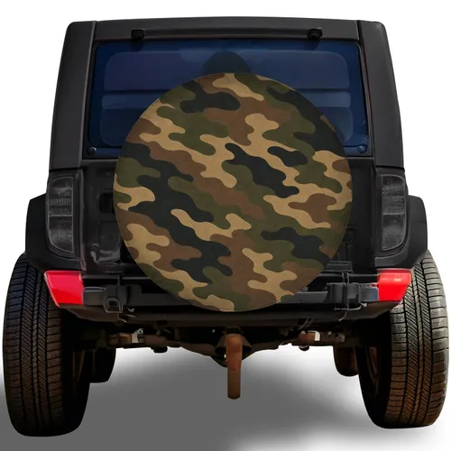Woodland Camouflage For Off Road Camping, Hunting And Overland Adventure Travel Gear Spare Tire Cover