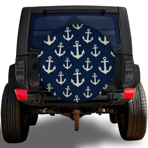 Vintage Nautical Anchors For Coastal Camping, Seaside Road Trips And Maritime Fans Spare Tire Cover