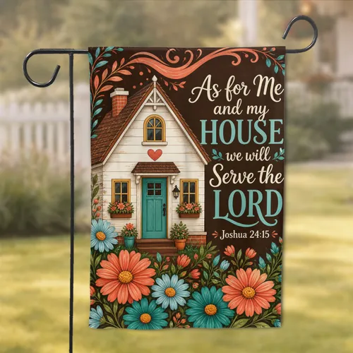 Cottage Scripture Porch Decor With Floral Border For Farmhouse Entryways And Prayer Spaces Garden Flag