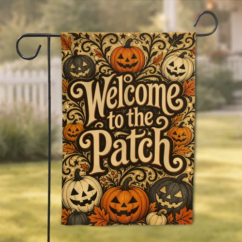Vintage Halloween Pumpkin Porch Decor for Fall Homes, Cozy Autumn Front Yard Accent Garden Flag