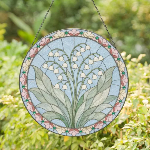 Delicate Lily Of The Valley Birth Month Flower Romantic Floral For Birthday Celebration Stained Glass Suncatcher
