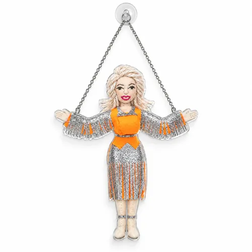 Dolly Parton Memorial Keepsake For Country Music Fans, Tribute Gift In Loving Memory Custom Shape Window Hanging Acrylic Ornament