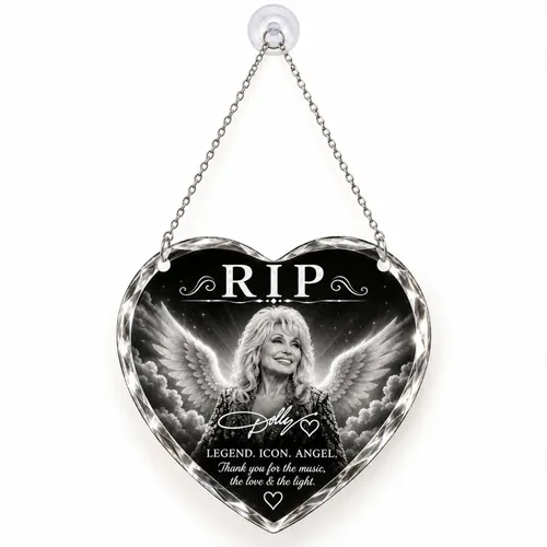 Dolly Parton Memorial Keepsake For Country Music Fans And In Loving Memory Tributes Custom Shape Window Hanging Acrylic Ornament