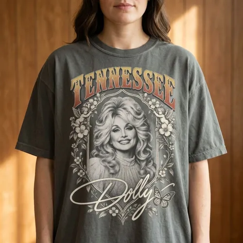 Dolly Parton Tennessee T-Shirt, Vintage Country Music Graphic Tee for Nashville Fans