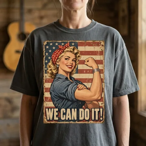Dolly Parton We Can Do It Retro Portrait T-Shirt, Vintage Country Music Fan Tribute Comfort Colors Tee