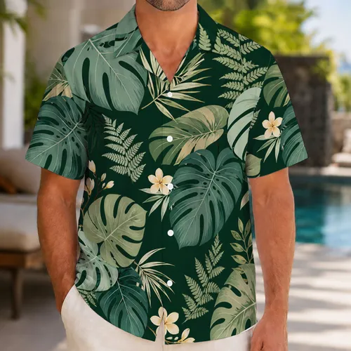 Tropical Monstera Leaf Couple Style For Resort Getaways And Island Vacations Together Hawaiian Shirt